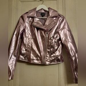 Steve Madden Shiny Pink Leather Jacket